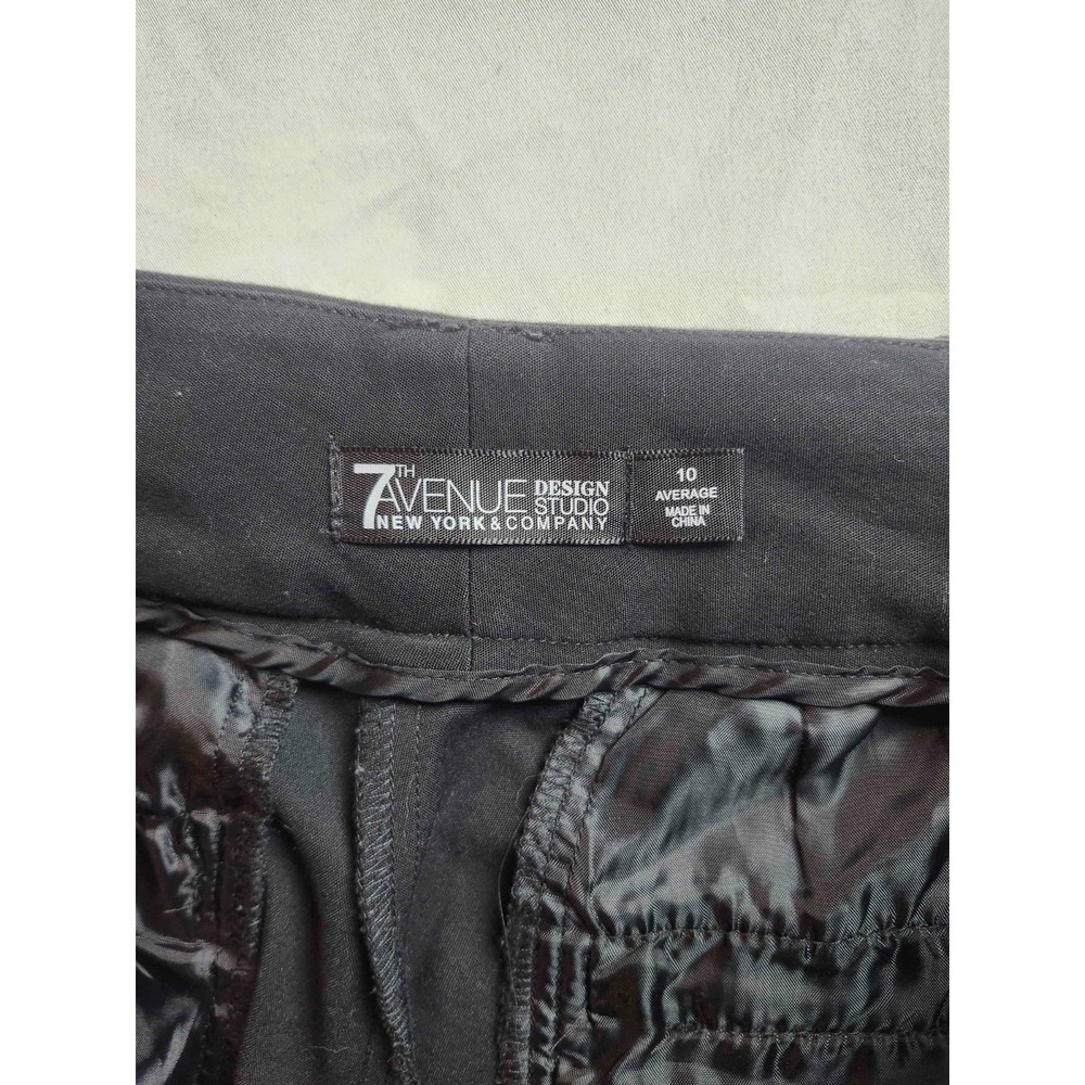 NY&C 7th Avenue Dress Pants Womens 10 Black Corporate Core Office Siren Chic - Picture 5 of 8
